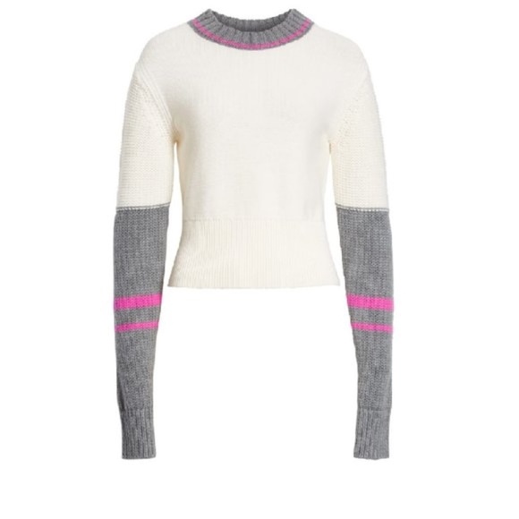 GREY JASON WU Colorblock Merino Wool Sweater - Picture 3 of 7